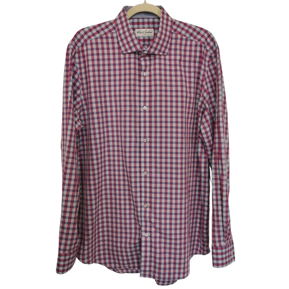 Robert Graham Classic Fit Long Sleeve Button Down Dress Shirt - Sz L/XL (17)